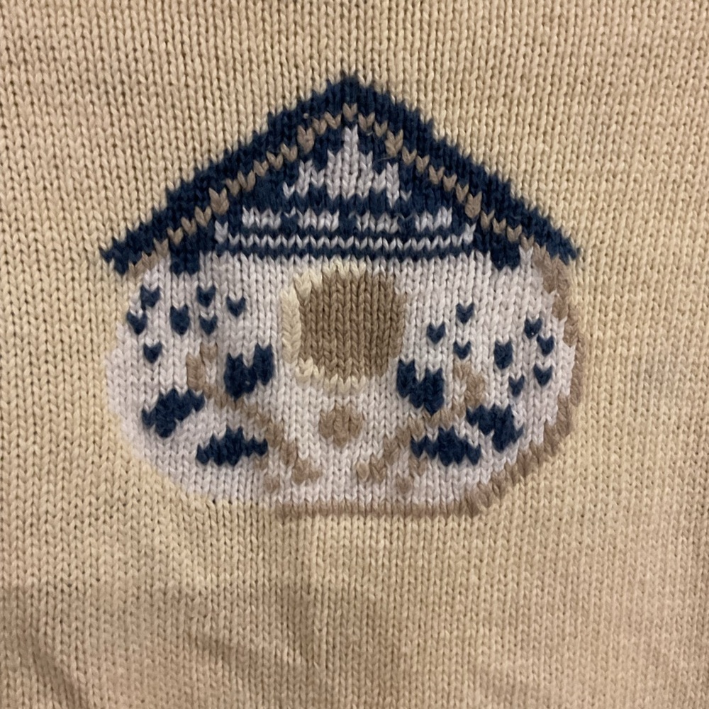 Christopher & Banks Hand Embroidered Birdhouse Cardigan Sweater Size M - Picture 9 of 10